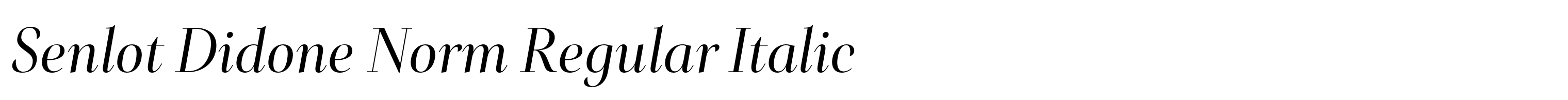 Senlot Didone Norm Regular Italic
